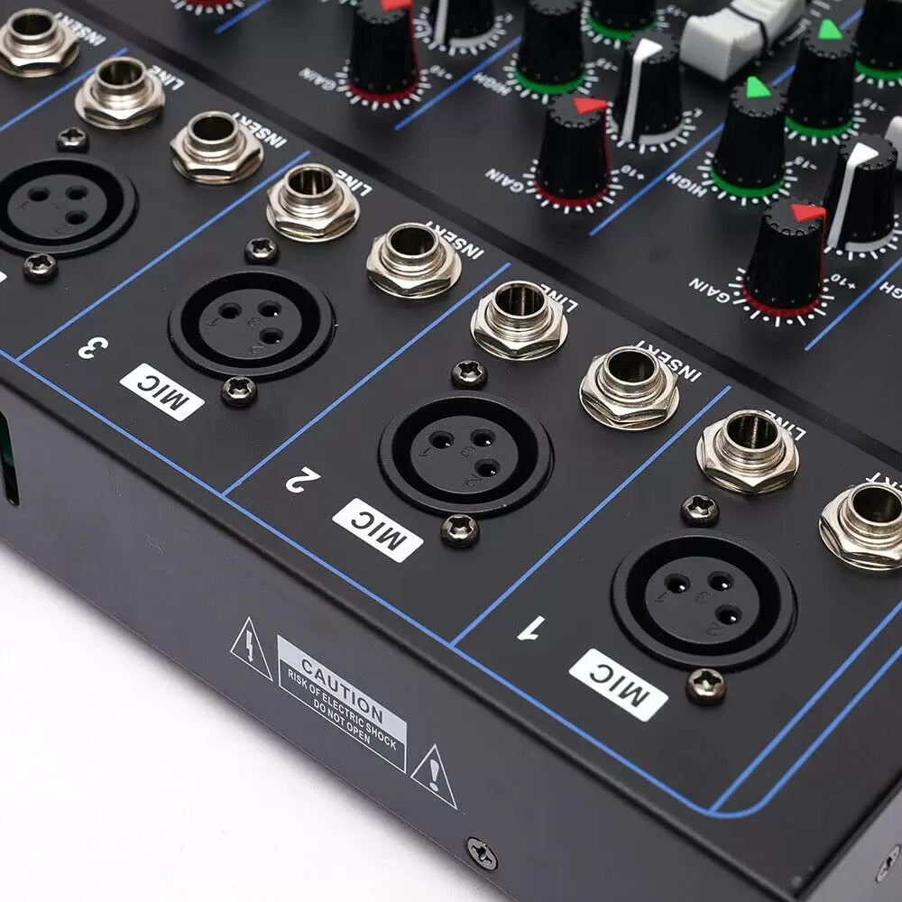 Digitaler Audio Mixer - 7-Kanal Sound Mixing Console, Digitales Mischpult für Aufnahme DJ Network