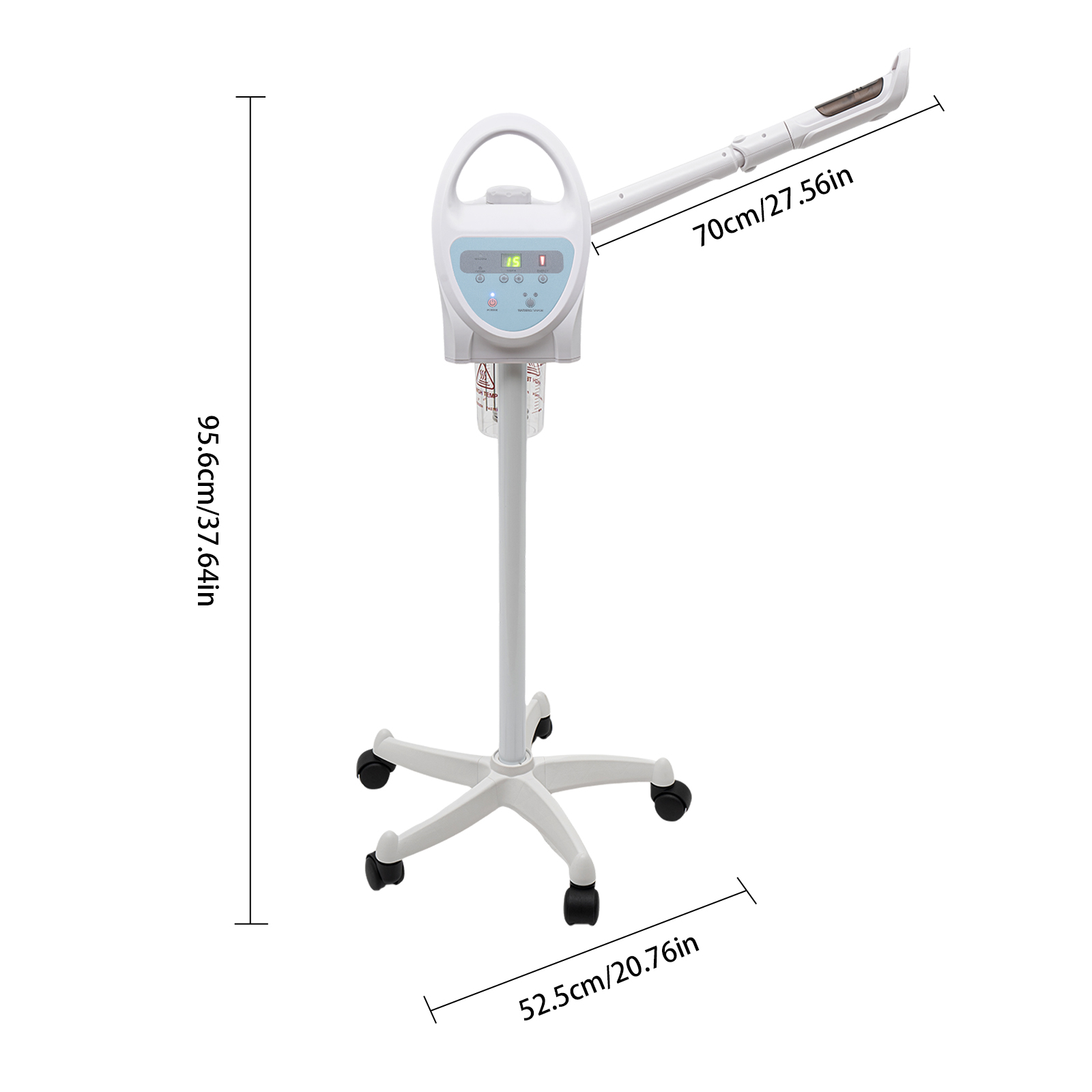 Gesichtsdampfer, Dampfgerät mit ausziehbarem Arm, professioneller Gesichtsdampfer zur Tiefenreinigung Gesichtsdampfer, Dampfgerät mit ausziehbarem Arm, professioneller Gesichtsdampfer zur Tiefenreinigung
