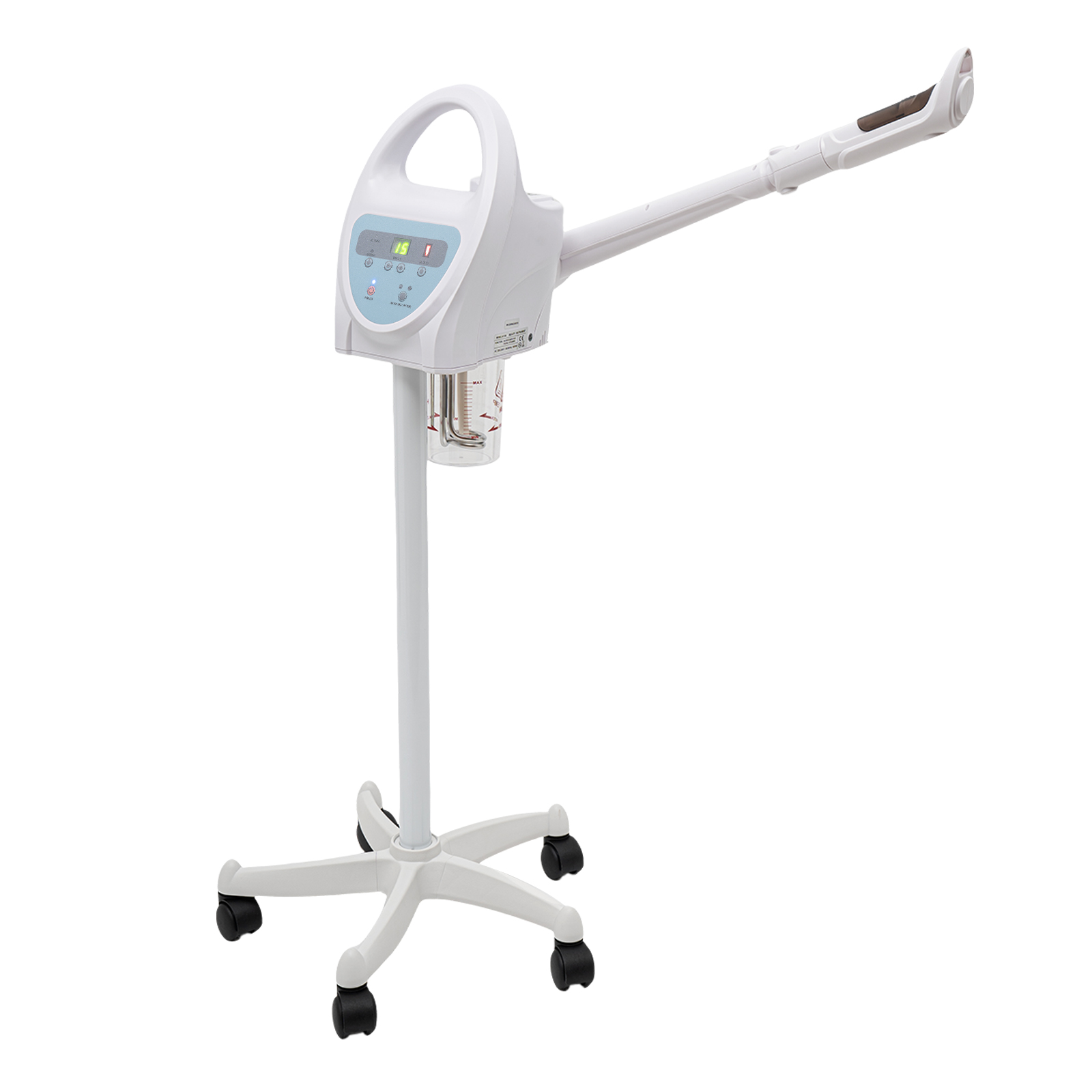 Gesichtsdampfer, Dampfgerät mit ausziehbarem Arm, professioneller Gesichtsdampfer zur Tiefenreinigung