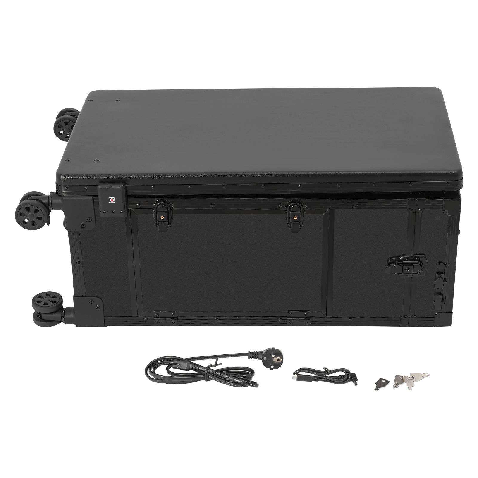 3 Drawers Travel Makeup Case, Makeup Case for Professional Makeup Artists, Makeup Case With Mirror - Black frame