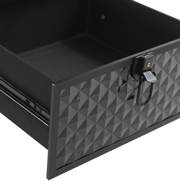 Aufbewahrungsbox für Maskenbildner mit Schublade, Make-up-Rollerbox - Black Water Cube
