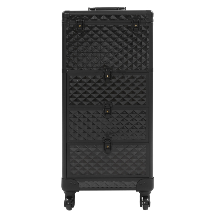 Aufbewahrungsbox für Maskenbildner mit Schublade, Make-up-Rollerbox - Black Water Cube