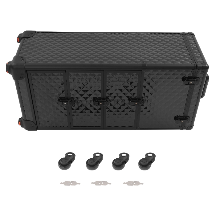 Aufbewahrungsbox für Maskenbildner mit Schublade, Make-up-Rollerbox - Black Water Cube