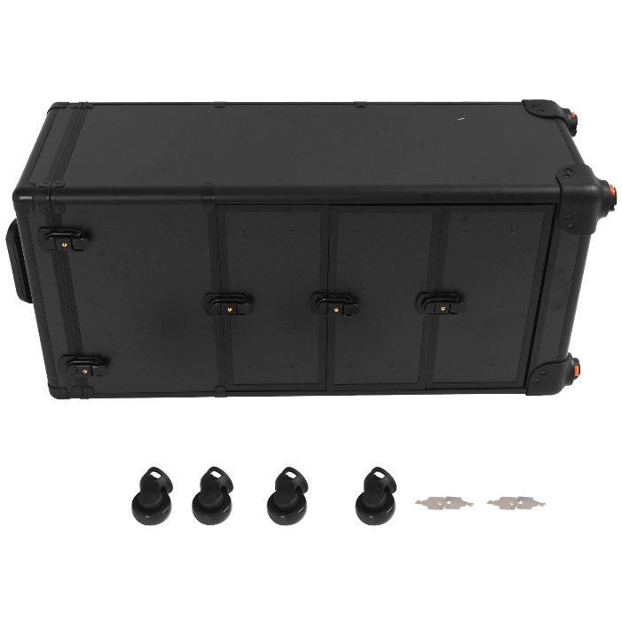 Make-up-Artist-Aufbewahrungsbox im Schubladenstil, Roll-Make-up-Box - schwarz glänzend