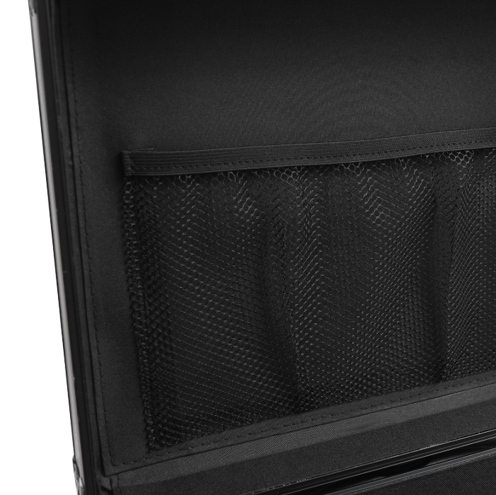 Make-up-Artist-Aufbewahrungsbox im Schubladenstil, Roll-Make-up-Box - schwarz glänzend