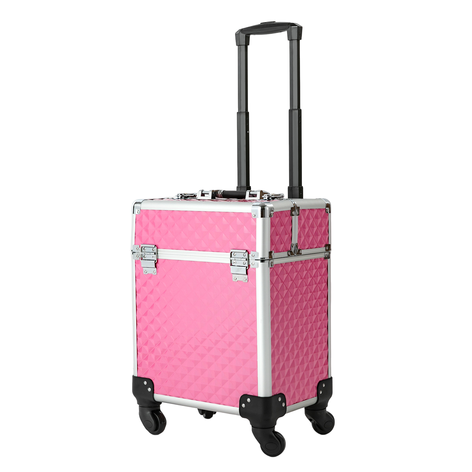 Professioneller Make-up-Koffer, multifunktionaler Kosmetikkoffer, großer Nagel-Trolley, Pfirsich Professioneller Make-up-Koffer, multifunktionaler Kosmetikkoffer, großer Nagel-Trolley, Pfirsich