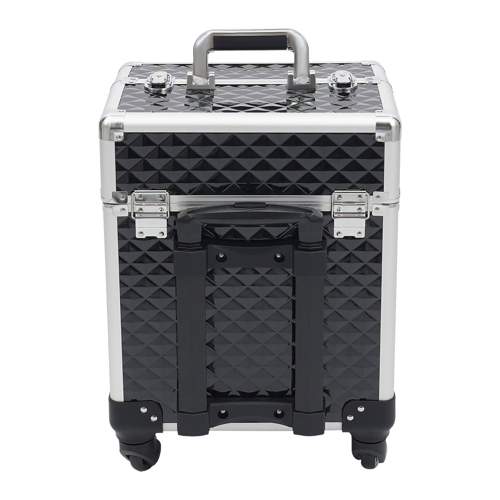 Professioneller Make-up-Koffer, multifunktionaler Kosmetikkoffer, großer Nagel-Trolley-Koffer, Schwarz Professioneller Make-up-Koffer, multifunktionaler Kosmetikkoffer, großer Nagel-Trolley-Koffer, Schwarz