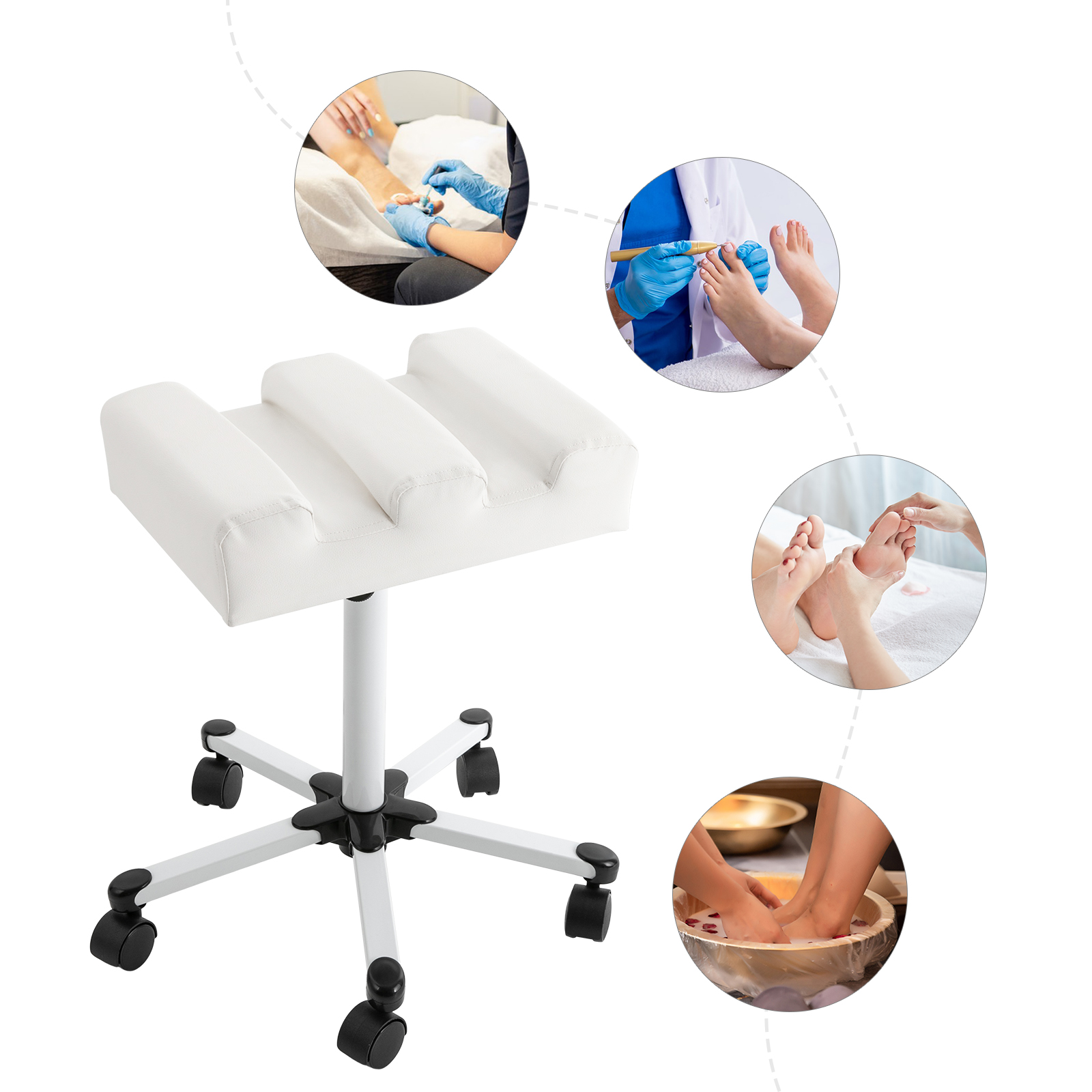 Verstellbarer Pediküre-Hocker, Maniküre-Fußstütze