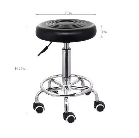 Tabouret pivotant avec roulettes - Réglable en hauteur - 44 cm à 57 cm - Tabouret de travail fonctionnel - Pour coiffeur - Esthétique - Dentist Bar Studio