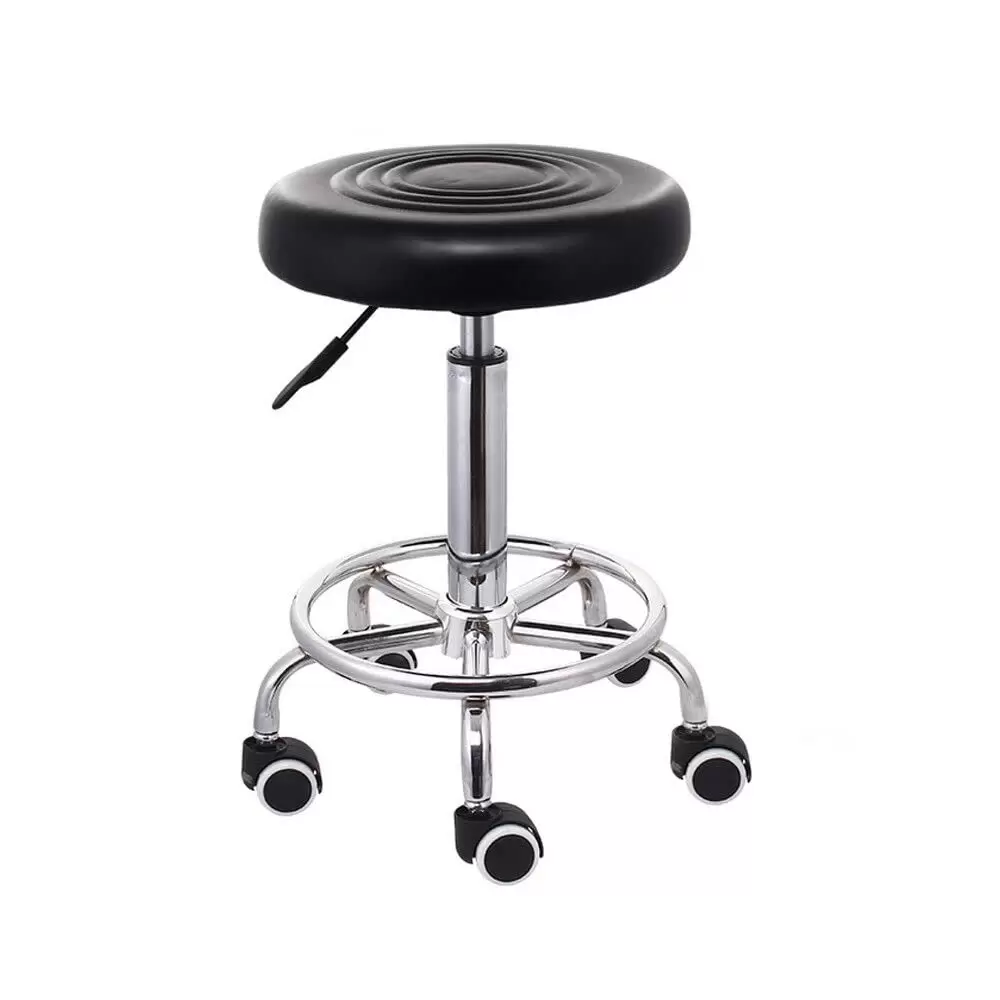 Tabouret pivotant avec roulettes - Réglable en hauteur - 44 cm à 57 cm - Tabouret de travail fonctionnel - Pour coiffeur - Esthétique - Dentist Bar Studio