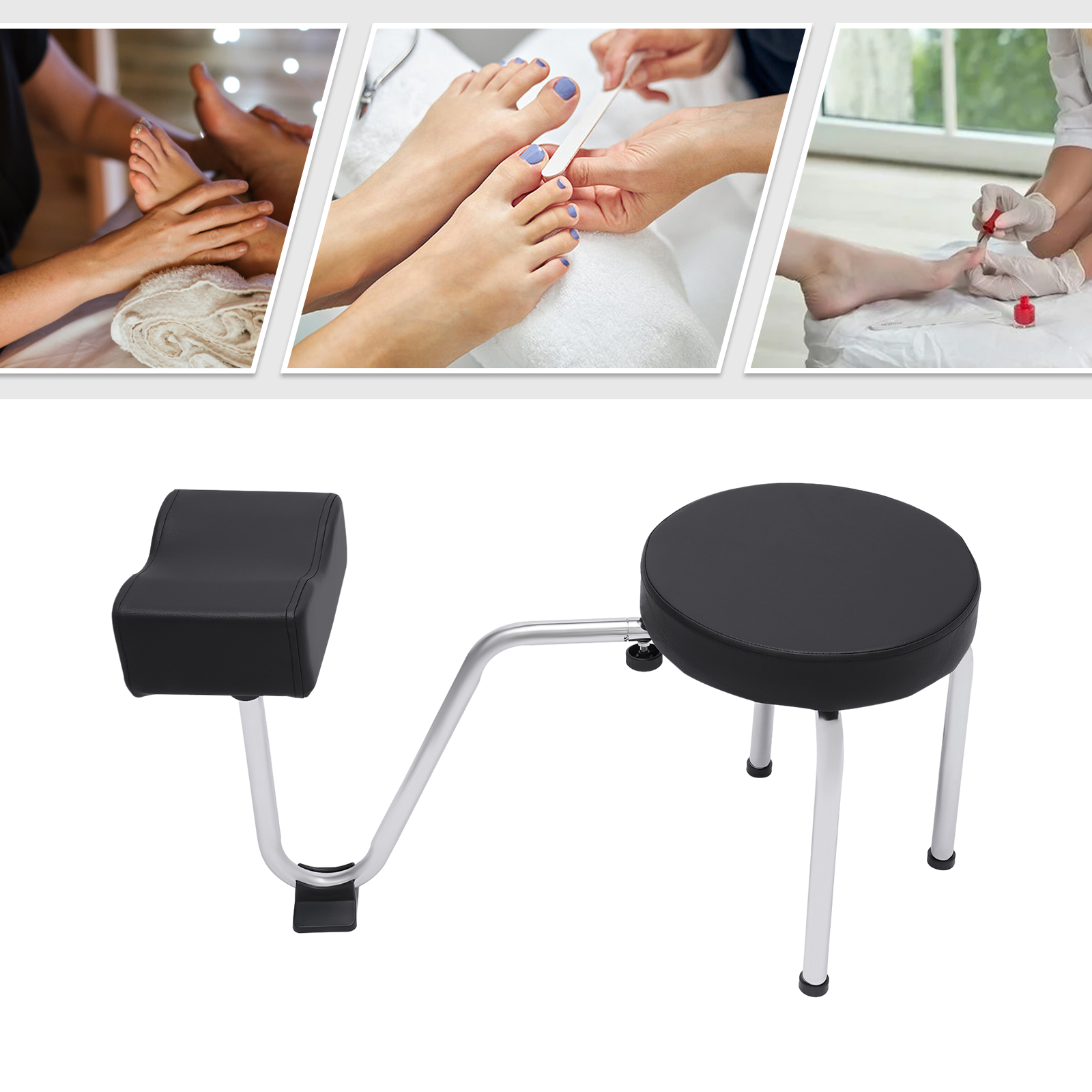 Pediküre-Fußstütze, Stuhl, verstellbare Fußstütze, PVC-Pad
