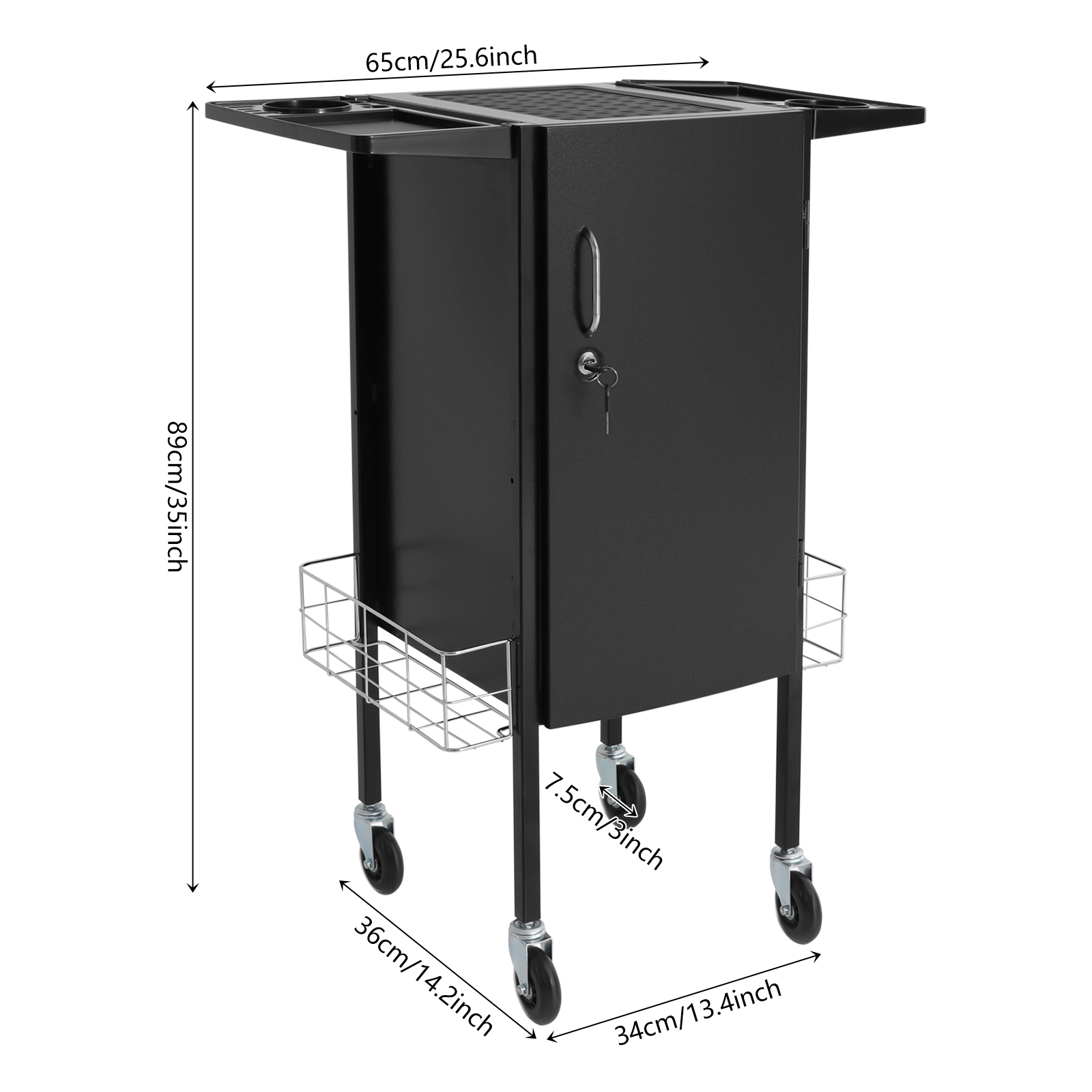 Salon Storage Cart, Rolling Salon Cart, Storage Cart with 5 Drawers for Various Occasions such as Barber Stores, Hospitals