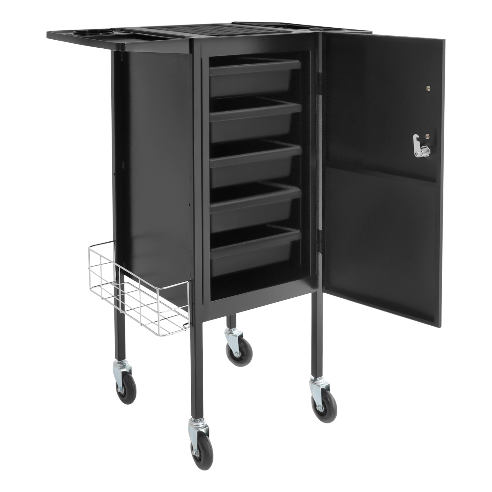 Salon Storage Cart, Rolling Salon Cart, Storage Cart with 5 Drawers for Various Occasions such as Barber Stores, Hospitals