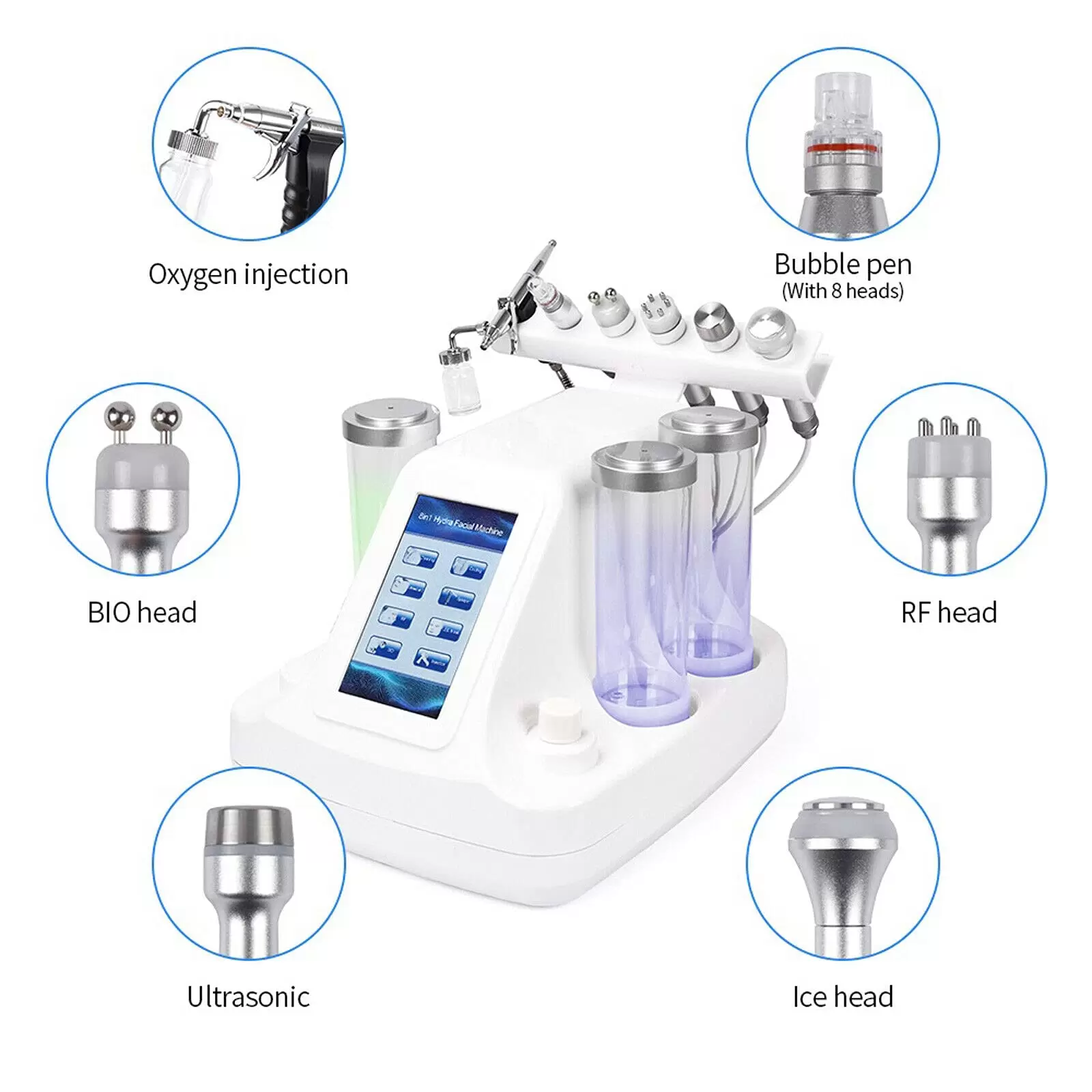 7 in1 150W Wasser Dermabrasion Tiefenreinigung BIO RF Dermabrasion Beauty Machine