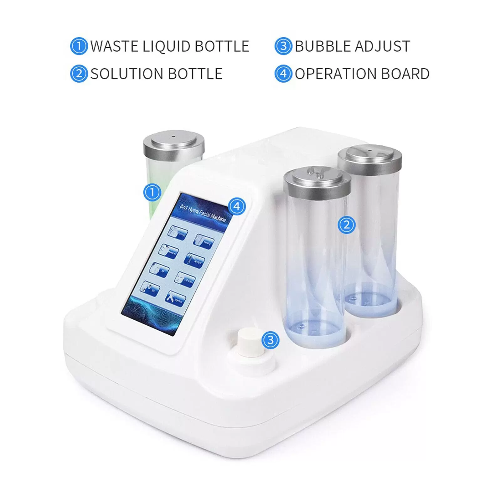 7 in1 150W Wasser Dermabrasion Tiefenreinigung BIO RF Dermabrasion Beauty Machine