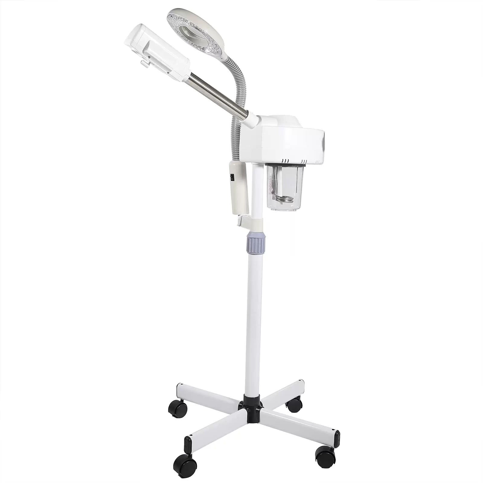 2 IN 1 Gesichtsdampfer und Lupenleuchte LED Dampf Maschine Spa Luftbefeuchter