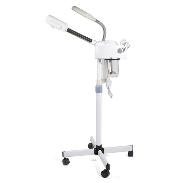 2 IN 1 Gesichtsdampfer und Lupenleuchte LED Dampf Maschine Spa Luftbefeuchter