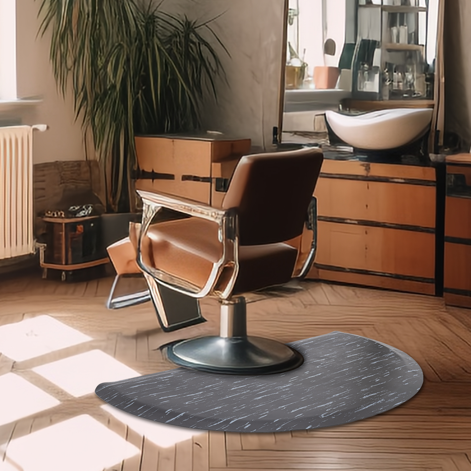 Quadratische Friseurstuhlmatte, 3 x 5 Fuß, ermüdungshemmend, 0,63 Zoll dick