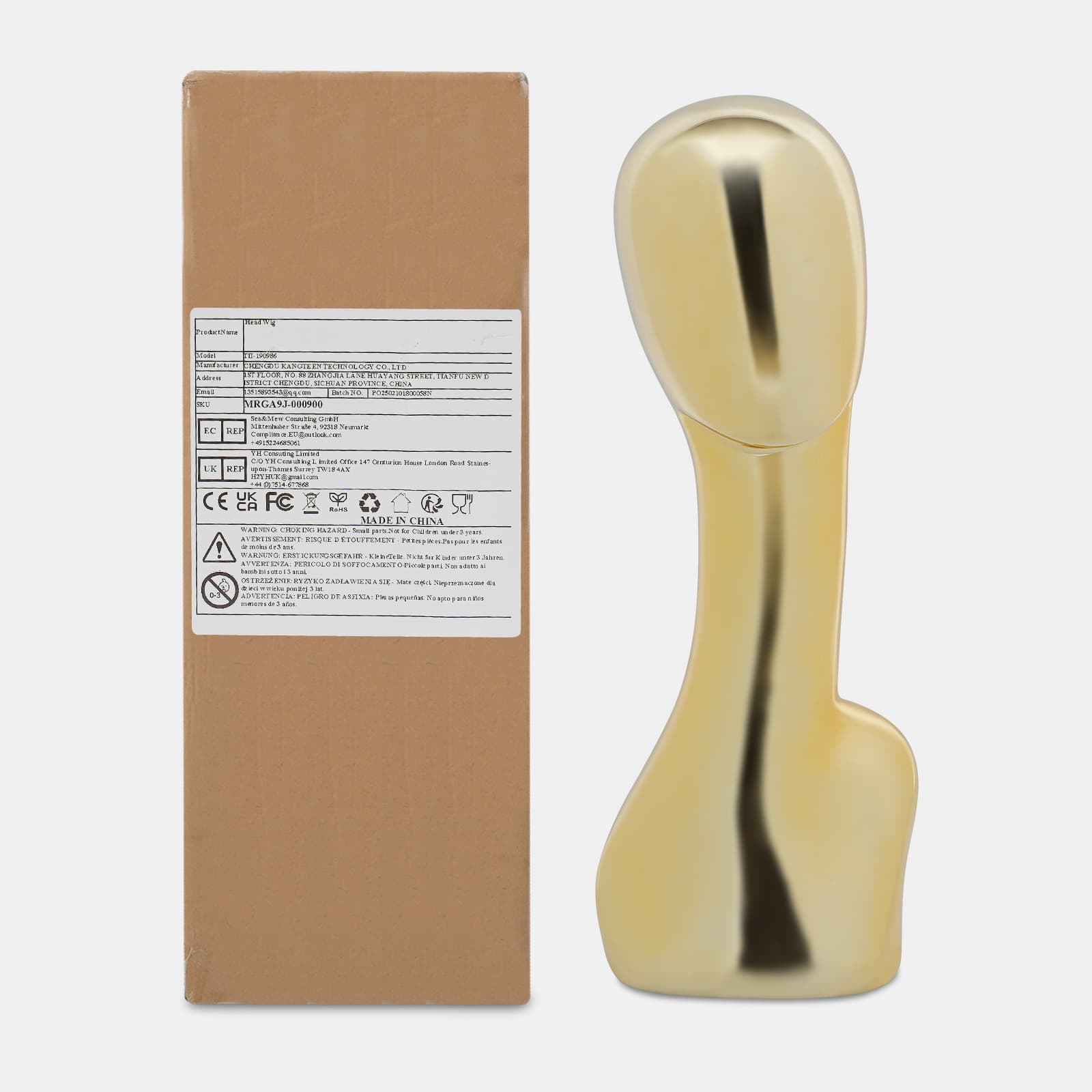 Galvanisiertes Sitzkopfmodell mit langem Hals und Perückenhut - Gold, verwendet für Perücken, Hut-Display-Modellkopf Galvanisiertes Sitzkopfmodell mit langem Hals und Perückenhut - Gold, verwendet für Perücken, Hut-Display-Modellkopf