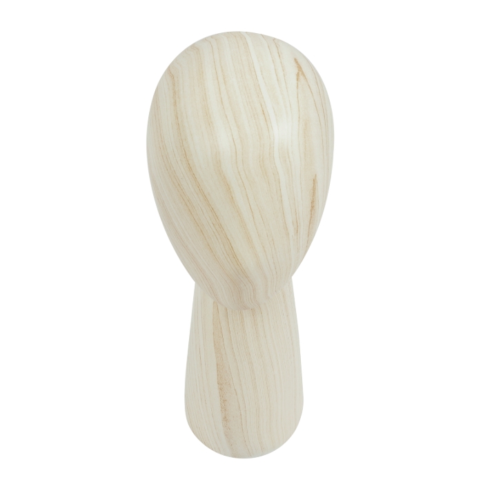 Hut-Perücken-Ausstellungsständer, Simulationskopf, Modell-Ausstellungsständer, Kopfumfang 56 cm – Helle Holzmaserung