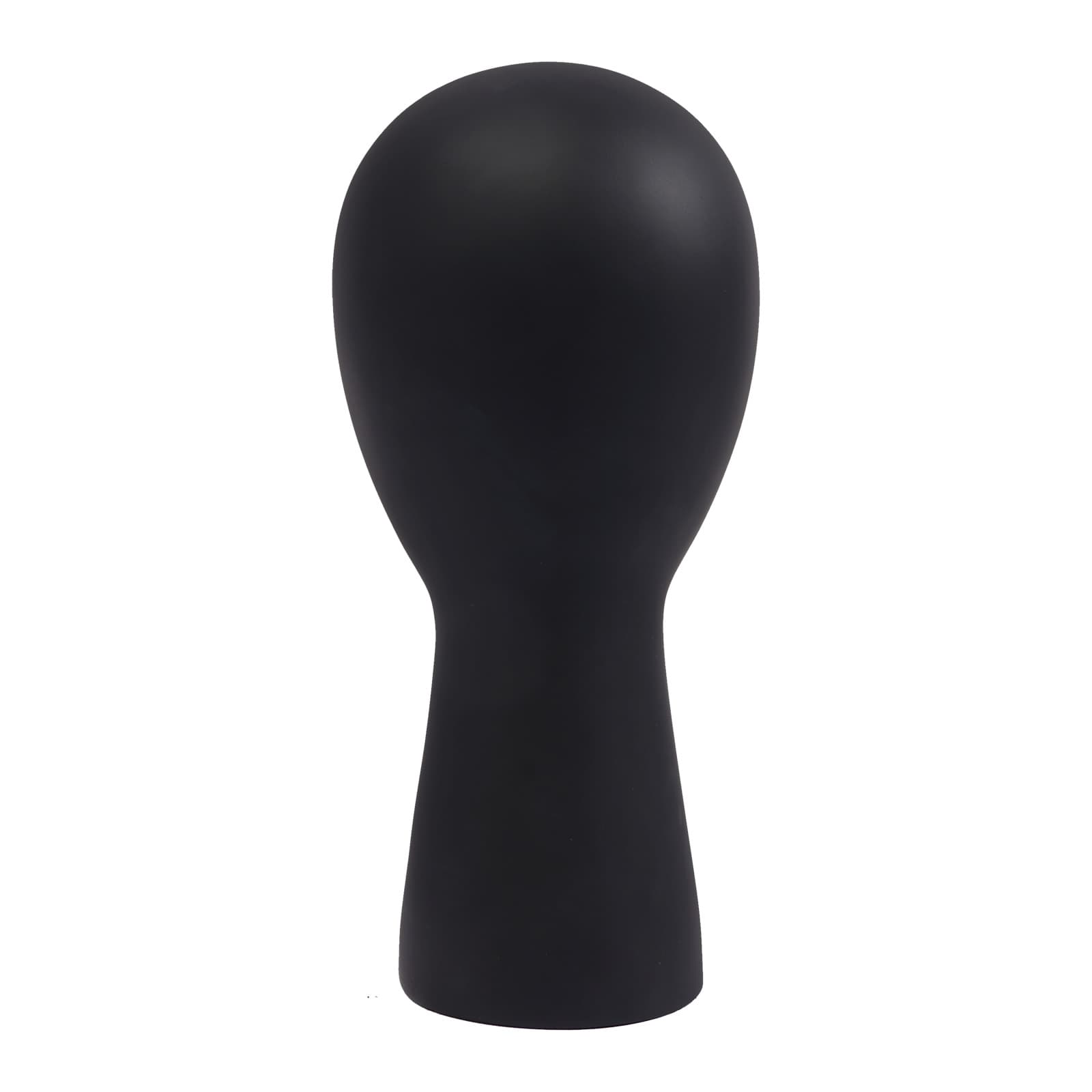 Kurzer Schaufensterkopf, Kopfumfang 56 cm, schwarz. Schaufensterpuppenkopfständer, Schaufensterpuppenkopfständer