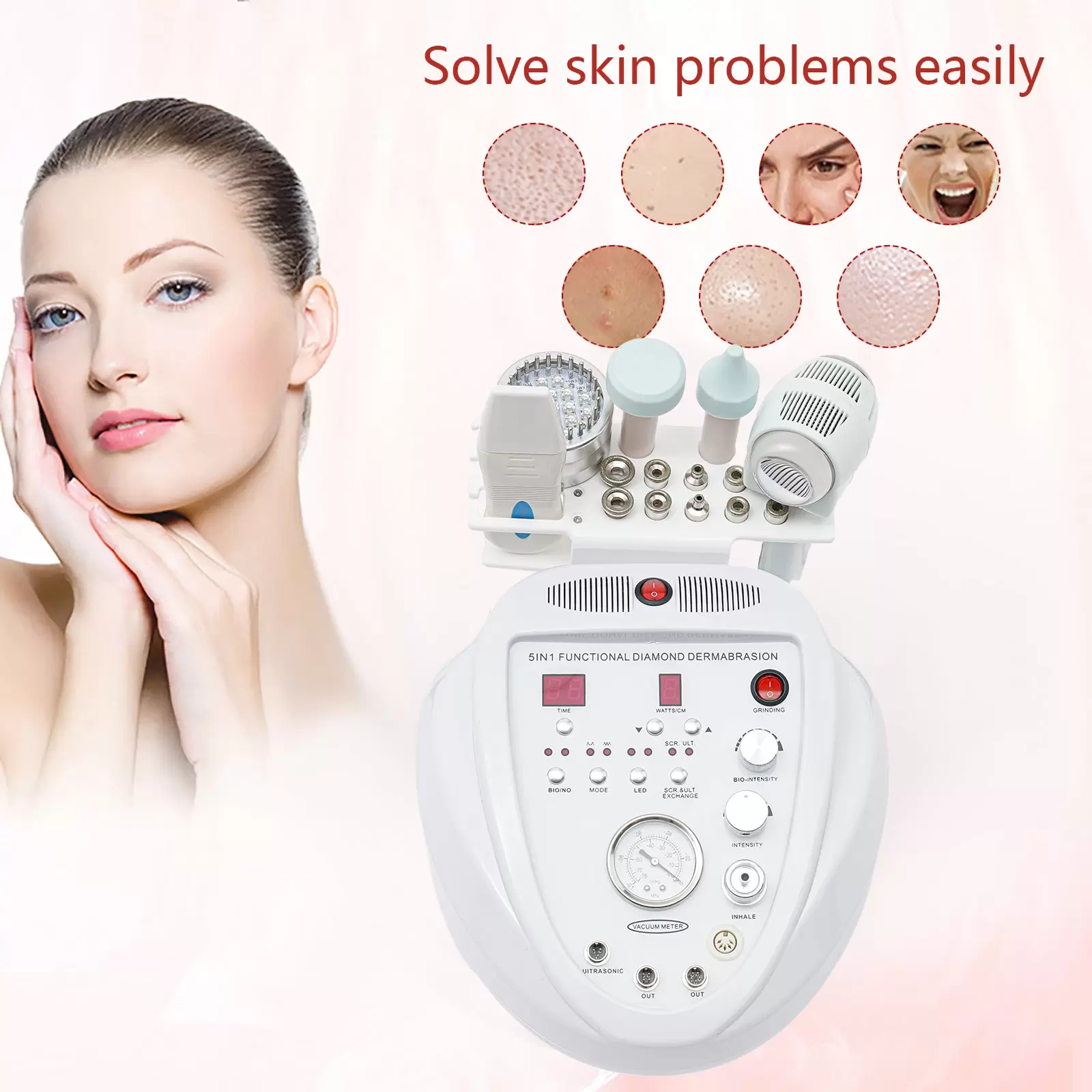 5 in 1 Spa-Nutzung Diamant Peeling und Wasserstrahl Beauty Aqua Facial Hydro 5 in 1 Spa-Nutzung Diamant Peeling und Wasserstrahl Beauty Aqua Facial Hydro