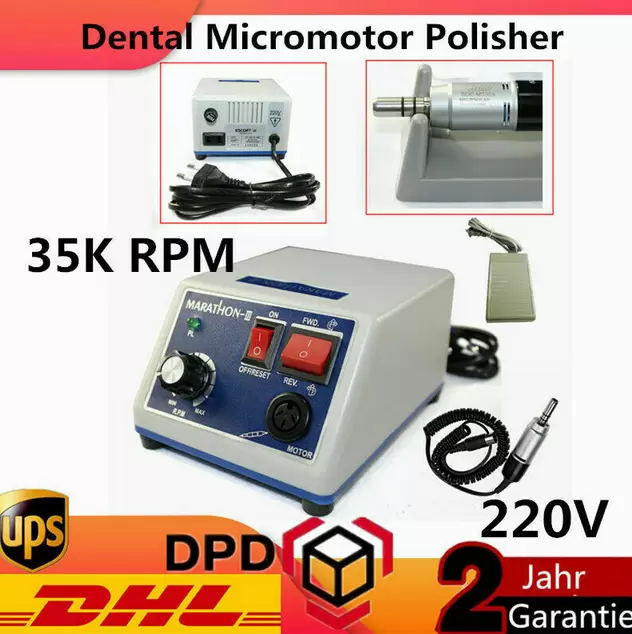 Dental Marathon Zahnarzt Elektro Mikromotor Polieren N3 für 35KRPM Handstück DHL Dental Marathon Zahnarzt Elektro Mikromotor Polieren N3 für 35KRPM Handstück DHL