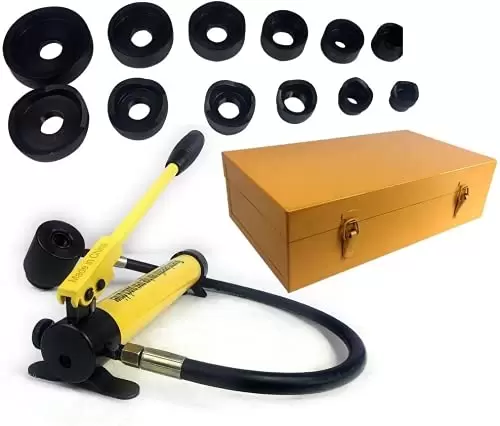 10t hydraulisch Blechlocher Lochstanze Zylinder Hydraulikpumpe Set im Koffer