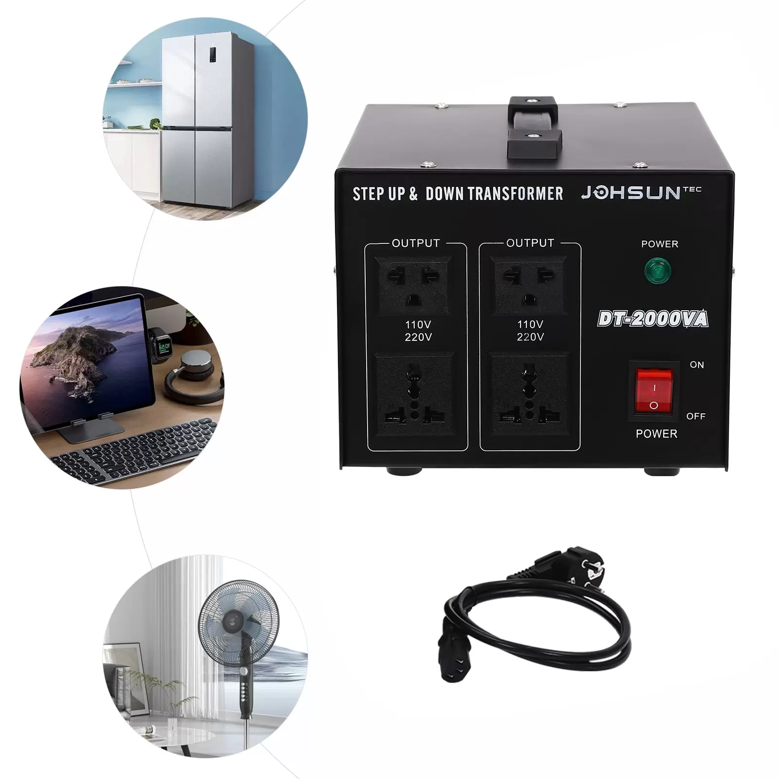 1000W/2000W Spannungswandler Transformator Step Up/Down 220V auf 110V Converter 1000W/2000W Spannungswandler Transformator Step Up/Down 220V auf 110V Converter
