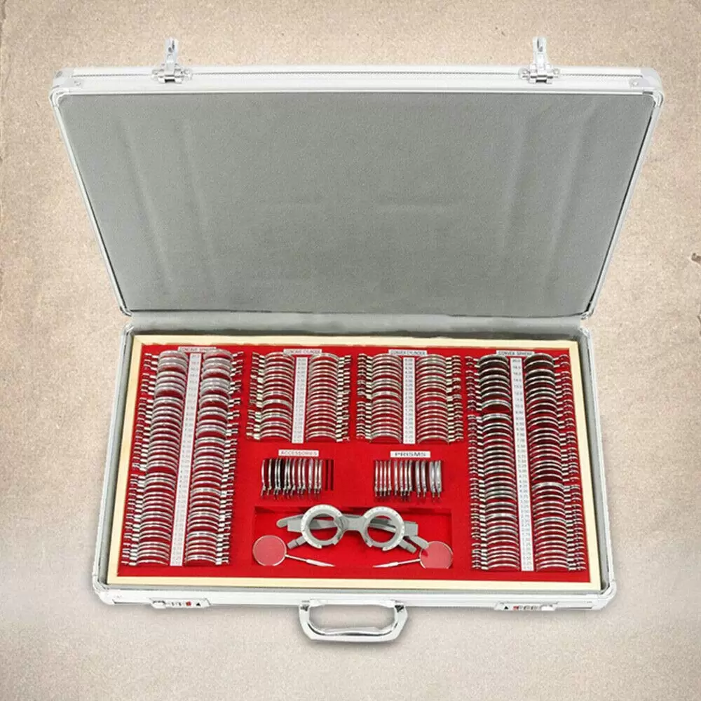 CNCEST 266 Teiliges Optisches Testlinsen Optometrie Kit Optometrie-Etui mit Testrahmen