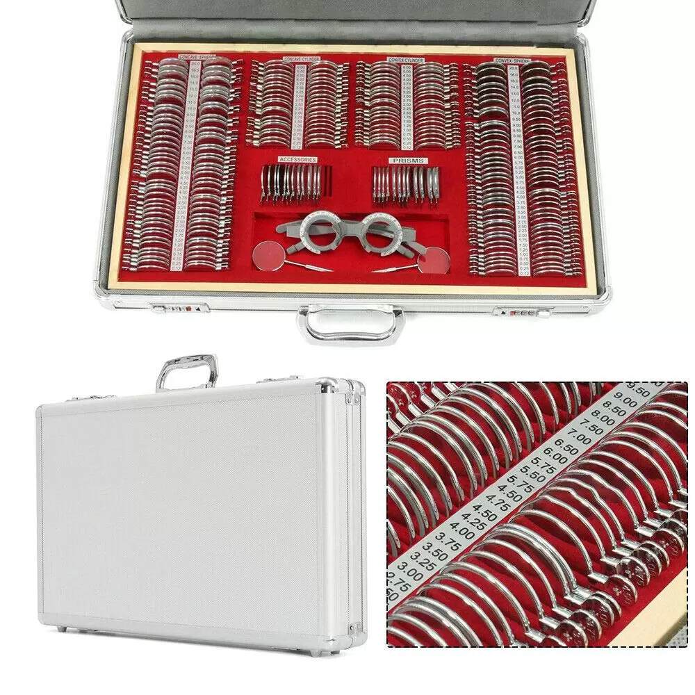 CNCEST 266 Teiliges Optisches Testlinsen Optometrie Kit Optometrie-Etui mit Testrahmen CNCEST 266 Teiliges Optisches Testlinsen Optometrie Kit Optometrie-Etui mit Testrahmen