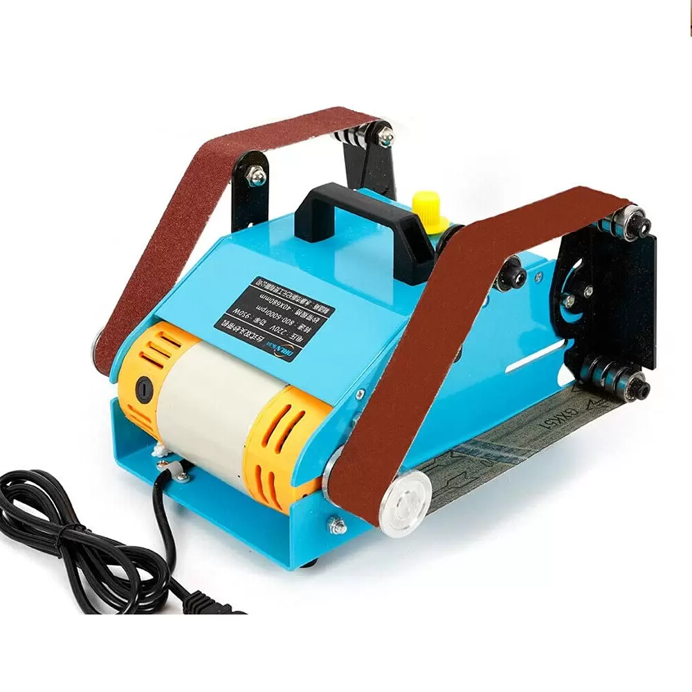 CNCEST 950W 220V Bandschleifer Double Axis Belt Sanding Bandschleifer Tellerschleifer messer