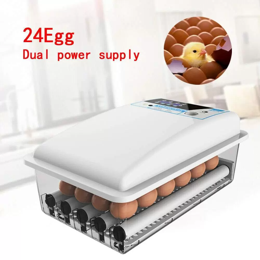 CNCEST 20V 24 Eier Inkubator Vollautomatische Brutapparat Brutautomat Brutkasten