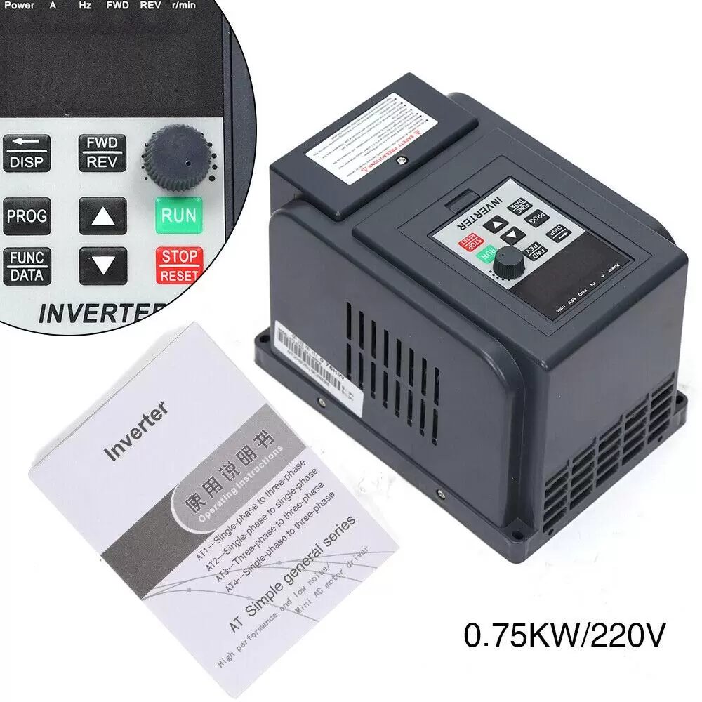 0.75KW VFD Frequenzumrichter Einphasig Wechselrichter Drehzahlregler Variable Frequency Driver