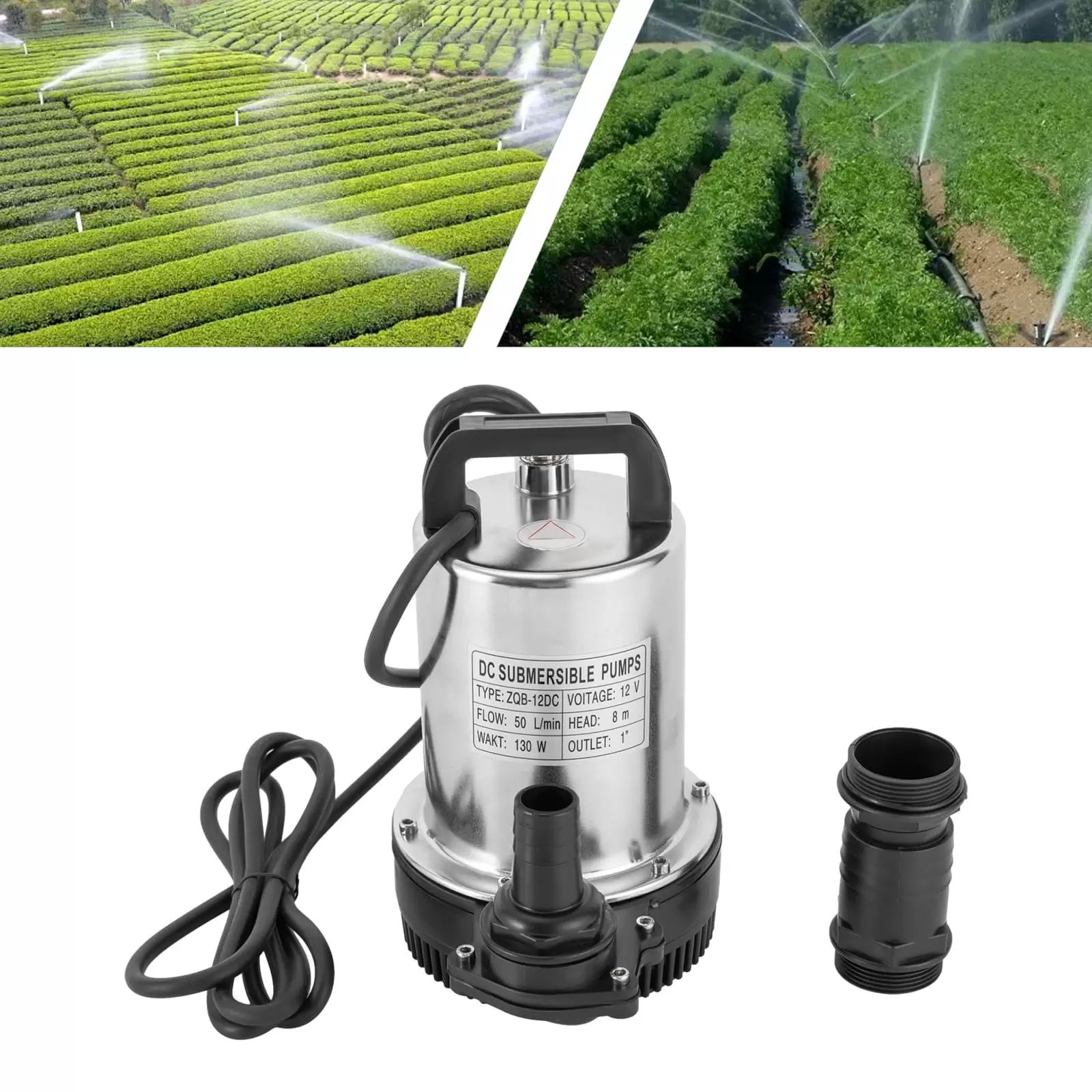12V DC Edelstahl Hochleistungs-Wasserpumpe  Fischzucht