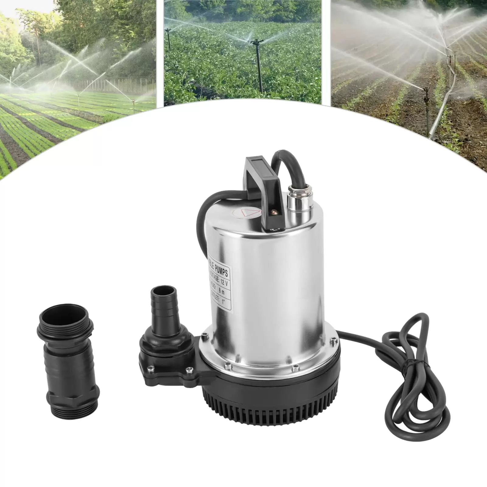 12V DC Edelstahl Hochleistungs-Wasserpumpe  Fischzucht