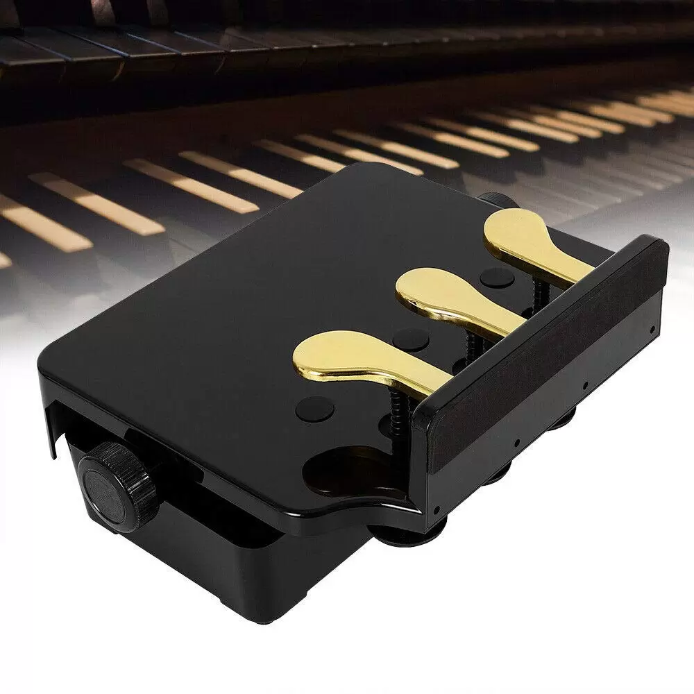 Klavier Pedal Extender Bank zum Kinder Einstellbar Höhe mit 3 Pedale Schwarz