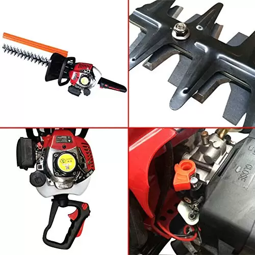 0.9HP PS 2-Takt Akku Heckenschere Doppelseitige Klinge Heckenschneider Hecken Trimmer Motor