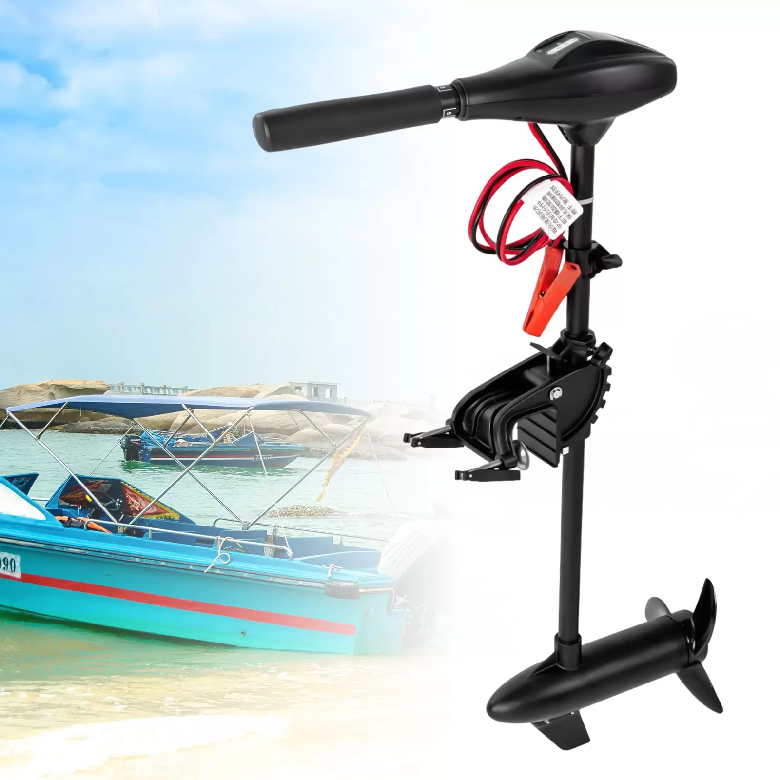 Elektrischer CNCEST montierter Trolling-Motor, elektrischer Trolling-Motor mit 40 LBS Schub für Fischerboote Elektrischer CNCEST montierter Trolling-Motor, elektrischer Trolling-Motor mit 40 LBS Schub für Fischerboote
