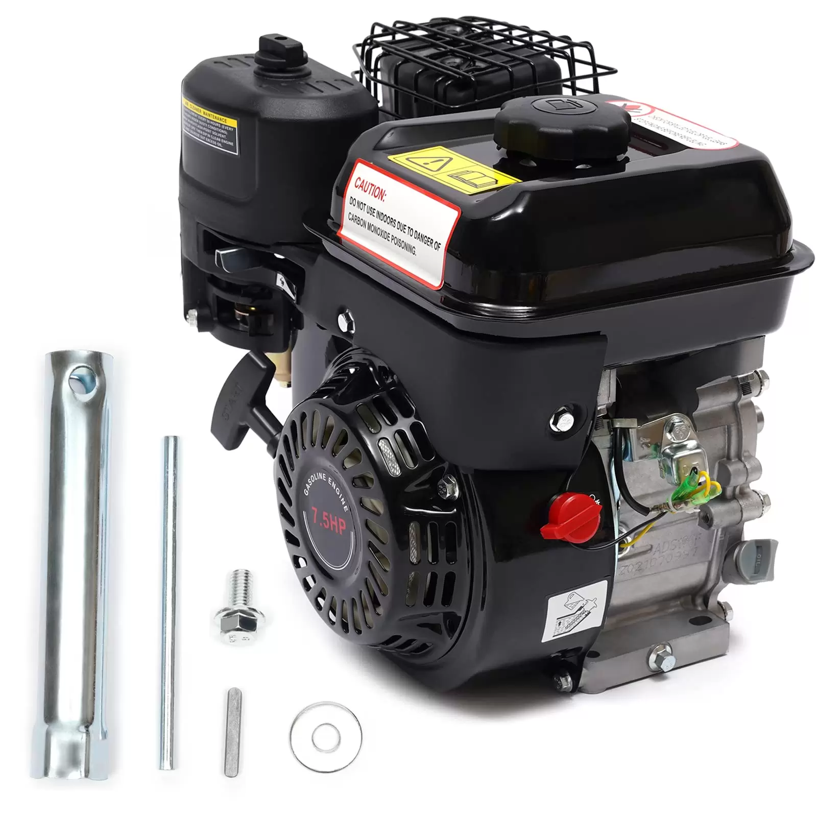 Benzinmotor, 7,5 PS 5,1 kW Standmotor, 4 Takt Kartmotor Industriemotor Motor Ersatzmotor