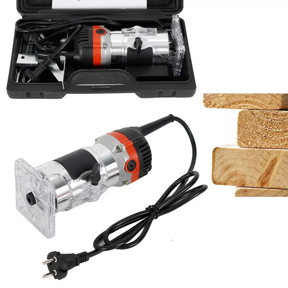 CNCEST Oberfräse Trimmer Elektrik Holz Laminergerät Router Oberfräse 1/4