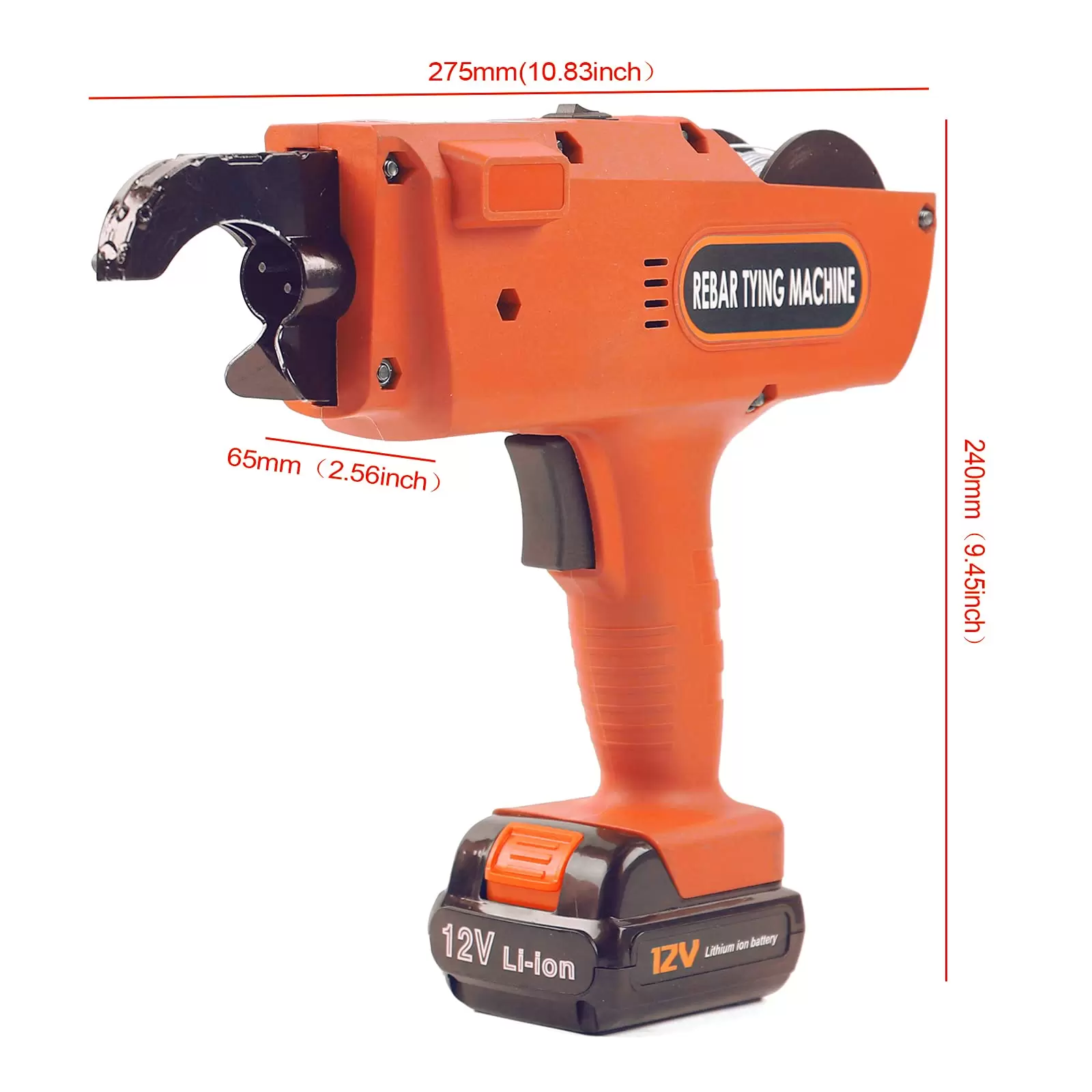 CNCEST Elektrische Rebar Bindemaschine 12 V Rebar Drahtbinder Handheld 8-34 mm