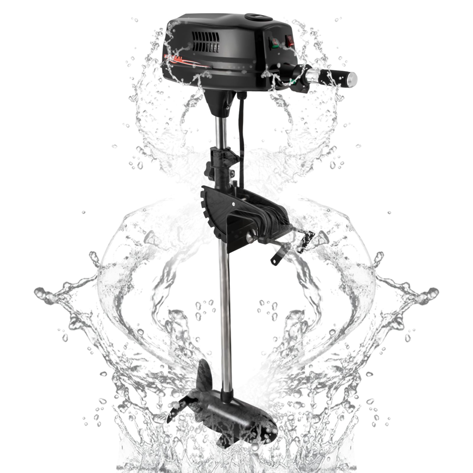 CNCEST 3.0HP 24V Bürstenloser Außenbordmotor Fischerboot Motor Pinnensteuerung Schalterknopf