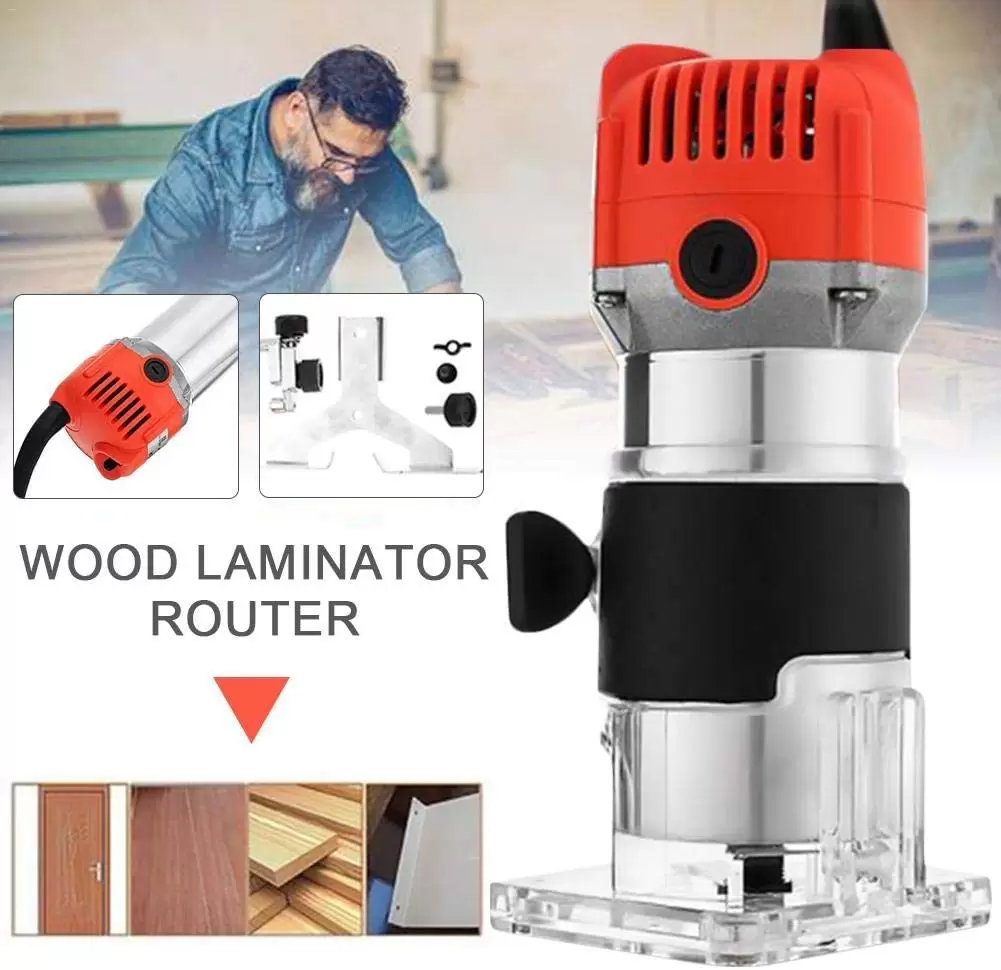 Elektrischer Trimmer Oberfräse Trim 6,35 mm (1/4), 580W 30000 U/min Holzbearbeitung Trimmer Elektrischer Trimmer Oberfräse Trim 6,35 mm (1/4), 580W 30000 U/min Holzbearbeitung Trimmer