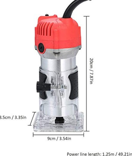 Elektrischer Trimmer Oberfräse Trim 6,35 mm (1/4), 580W 30000 U/min Holzbearbeitung Trimmer