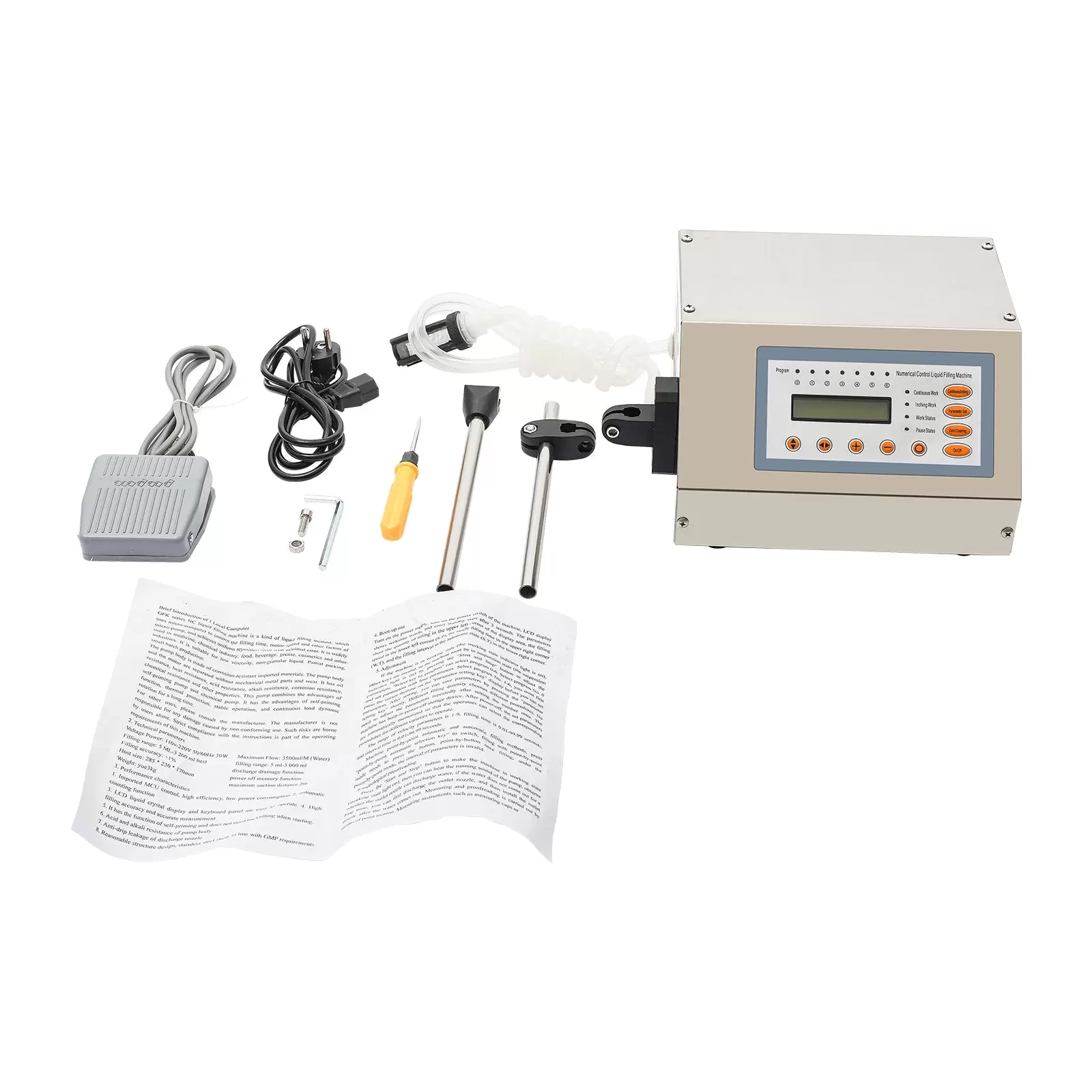 Abfüllmaschine Flüssigkeit Füllmaschine 2-3500ML Automatisch flüssige Abfüllmaschine