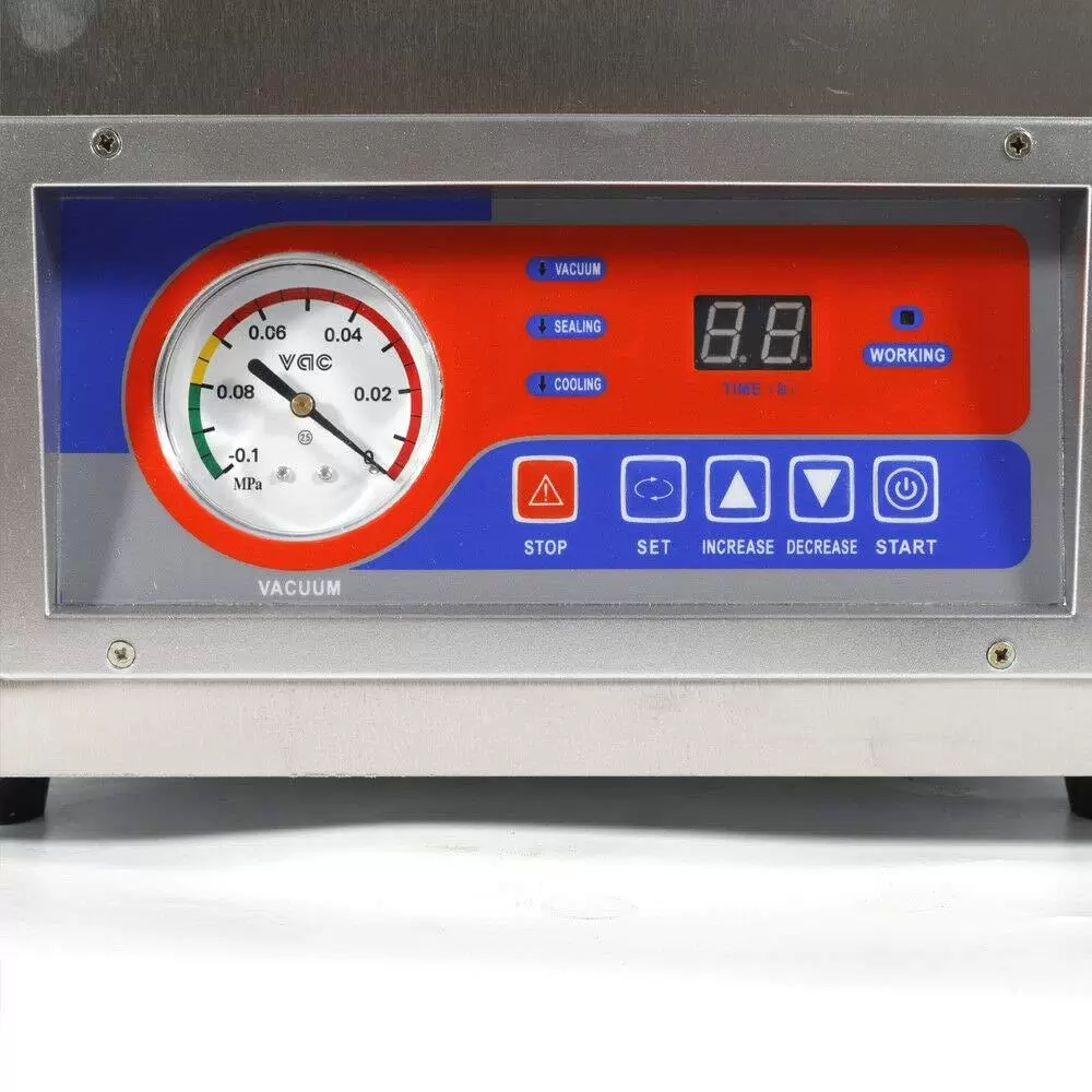CNCEST Kammervakuumierer aus 2CFM Edelstahl -120W Vakuumverpackungsmaschine