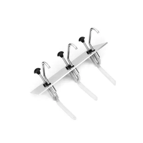 Soßenpumpenspender 3 * 4L Edelstahl Pumpspender Saucenspender Behälter Ketchup Senf Spender Küche