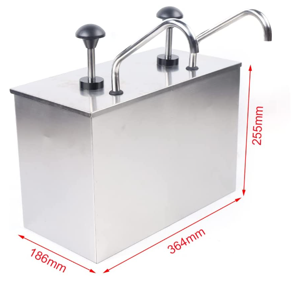 CNCEST 2X4L Edelstahl Pumpspender Soßenspender Mayonaise Senf Spender Saucenspender Dosierspender