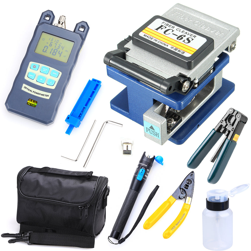 TTH-Toolkit für Glasfaser mit FC-6S Fiber Cleaver und optischem Leistungsmesser